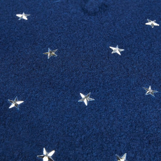 Navy Blue Stars Hachiman Beret - Laulhère