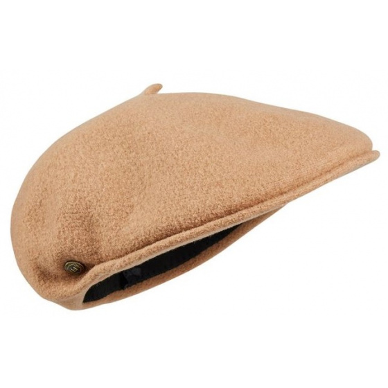 Pau Camel Wool Cap Beret - Laulhère