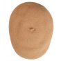 Pau Camel Wool Cap Beret - Laulhère