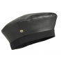 Black Leather Beret - Laulhère