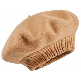 Parisienne Lys Camel Wool Beret - Laulhère