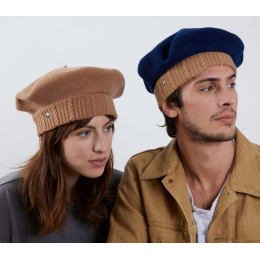 Parisienne Lys Camel Wool Beret - Laulhère