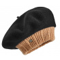 Parisienne Beret Lys Laine Noir - Laulhère