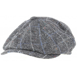 Arnold Wool Chevron Grey & Blue Cap - Traclet