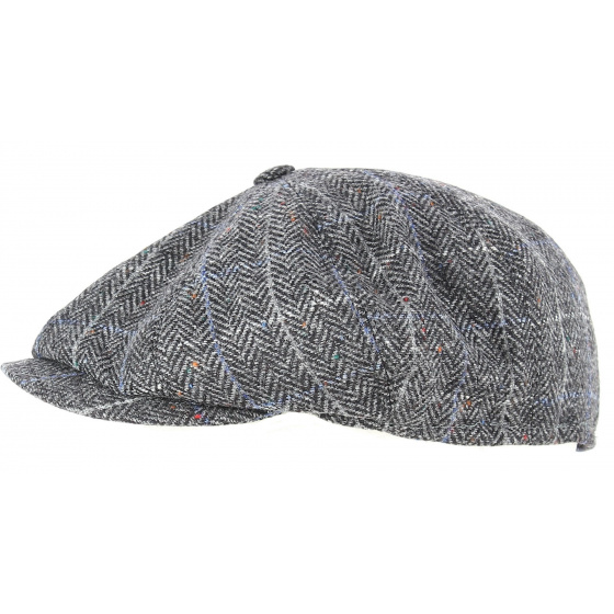 Arnold Wool Chevron Grey & Blue Cap - Traclet