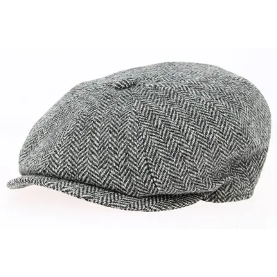 Casquette Arnold Laine Chevron Noir & Gris - Traclet