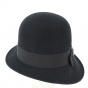 Maithe Cloche Hat Felt Wool Black back - Traclet