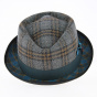 Grey and Blue Porkpie Hat - Alfonso d'este