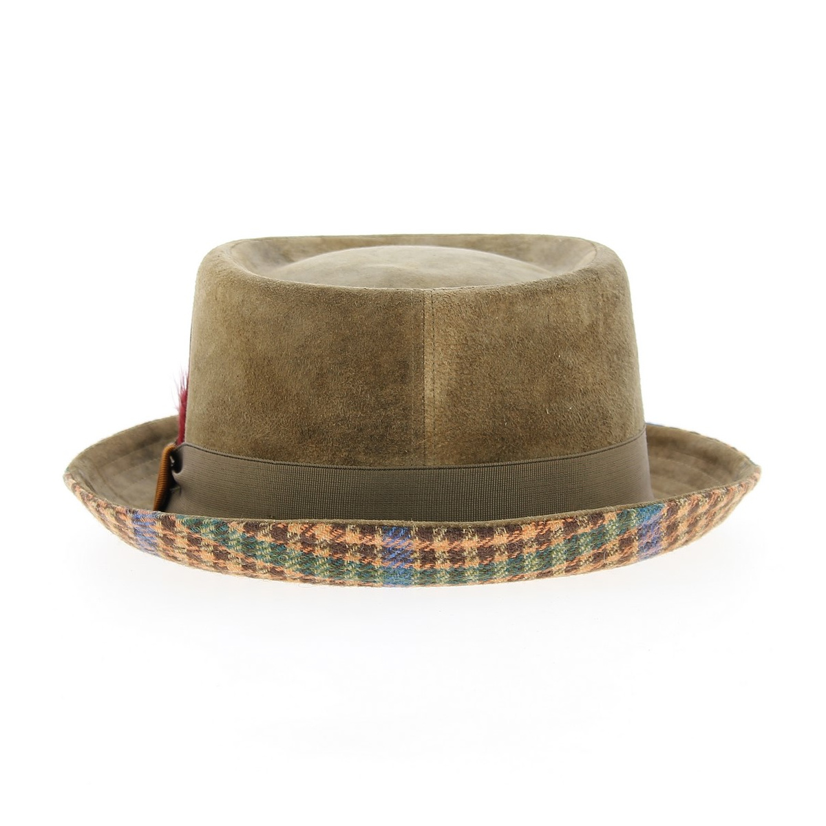 Chapeau Pork Pie Avec Bandeau Tête De Vache - Laine Et Polyester - Taille 58 Cm - 8 Couleurs