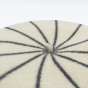 Kids Grey Striped Beret - le beret francais