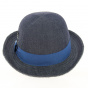 Blue Cotton Bowler Hat - Alfonso d'este
