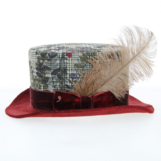 Top hat with velvet flowers - Alfonso d'Este