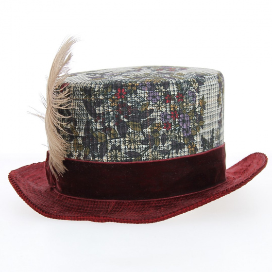 Top hat with velvet flowers - Alfonso d'Este