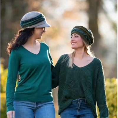 Casquette Gavroche Ebony Laine Gris & vert - MTM