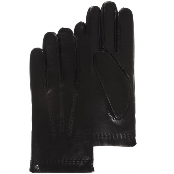 Men's Leather Gloves Lined with Silk & Cashmere - Isotoner
