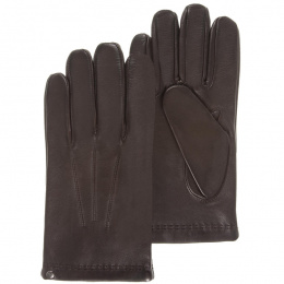 Men's Leather Gloves Lined with Silk & Cashmere - Isotoner