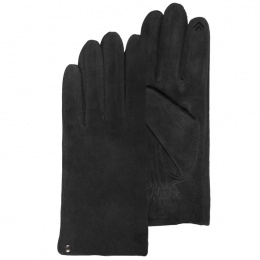 Black leather gloves - Isotoner