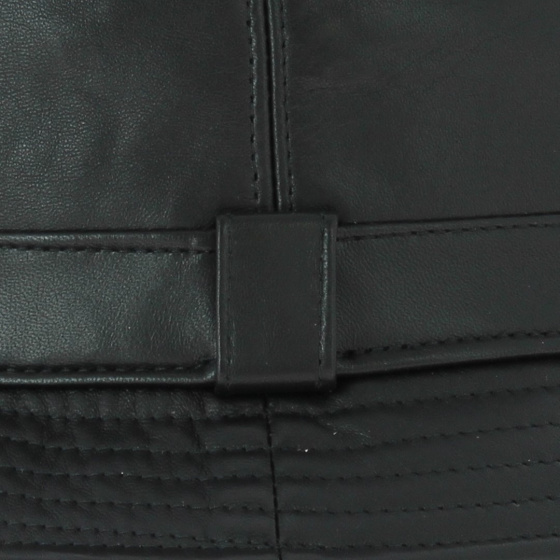 Chapeau Bob Palerme Cuir Noir - Traclet