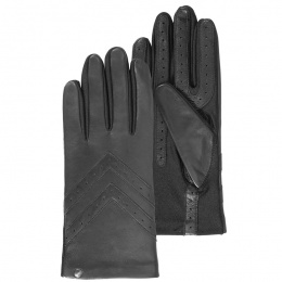 Gant Femme Tactile Cuir & Tissu Noir  - Isonoter