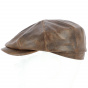 Houston Cap in Aged Black Leather - Crambes