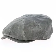 Houston Cap Black Aged Leather - Crambes