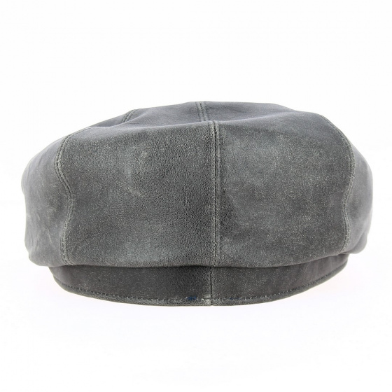 Houston Cap Black Aged Leather - Crambes