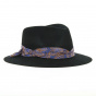 Fedora Wendie Black Felt Hat - Crambes