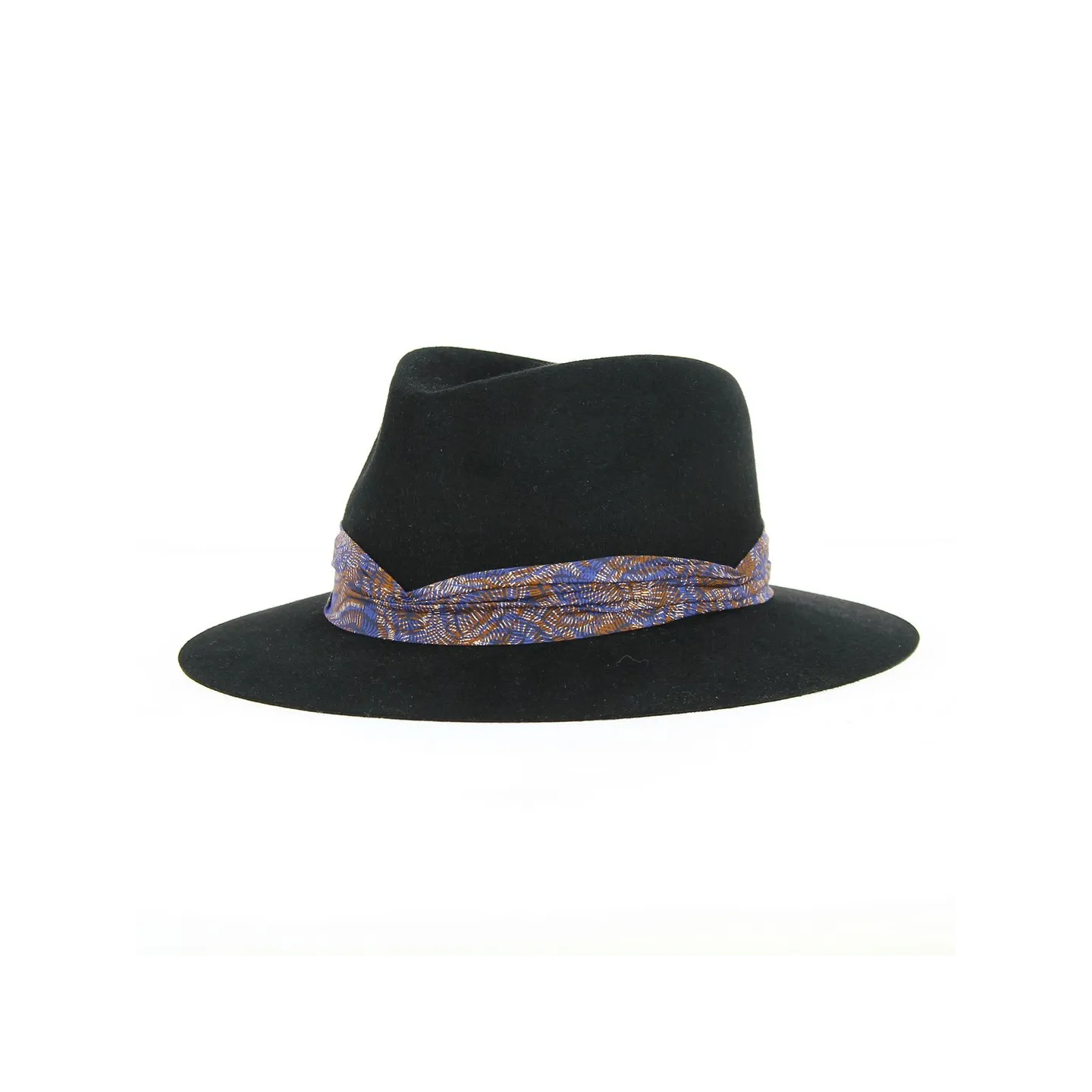 Chapeau Fedora Wendie Feutre Poil Noir - Crambes