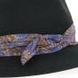 Fedora Wendie Black Felt Hat detail - Crambes
