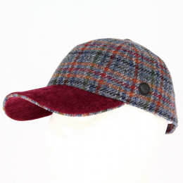 Casquette Baseball Plivory Laine Bleu et Bordeaux - Crambes