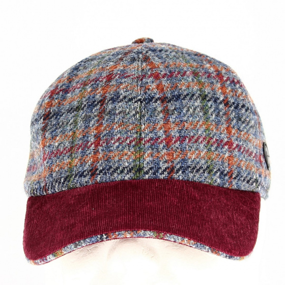 Casquette Baseball Plivory Laine Bleu et Bordeaux - Crambes