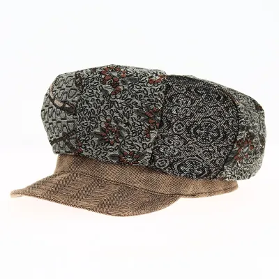Casquette Gavroche Océane Patchwork Taupe - Crambes