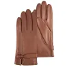 Gants Femme Cuir Doublée Soie Cognac - Isotoner