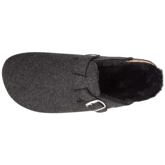 Men's Grey Marl Mule Slippers - Isotoner