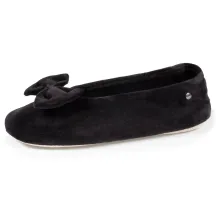 Women's Ballet Slippers with Black Bow - Isotoner - Traclet Boutique Reference: 17020| Traclet Hat Shop