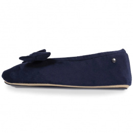 Women's Ballerinas Slippers Micro-velvet Navy - Isotoner