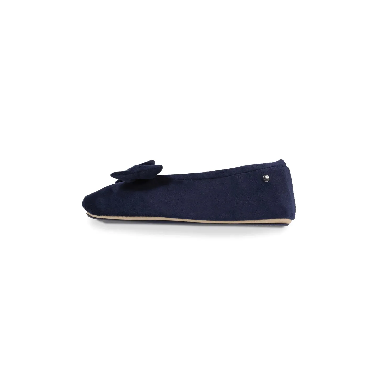 Women's Micro-velvet Ballet Slippers Navy - Isotoner - Traclet Boutique Reference: 17023| Traclet Hat Shop