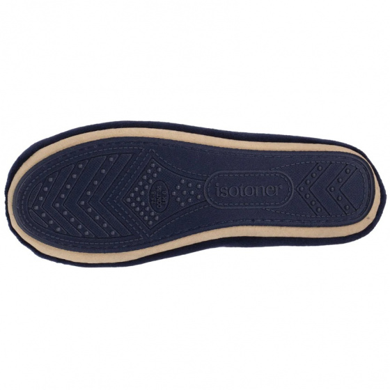 Women's Micro-velvet Ballet Slippers Navy - Isotoner