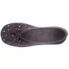 Chaussons Ballerines Femme Pois Brodé  Grise  - Isotoner  - Boutique Traclet Reference : 17024| Chapellerie Traclet