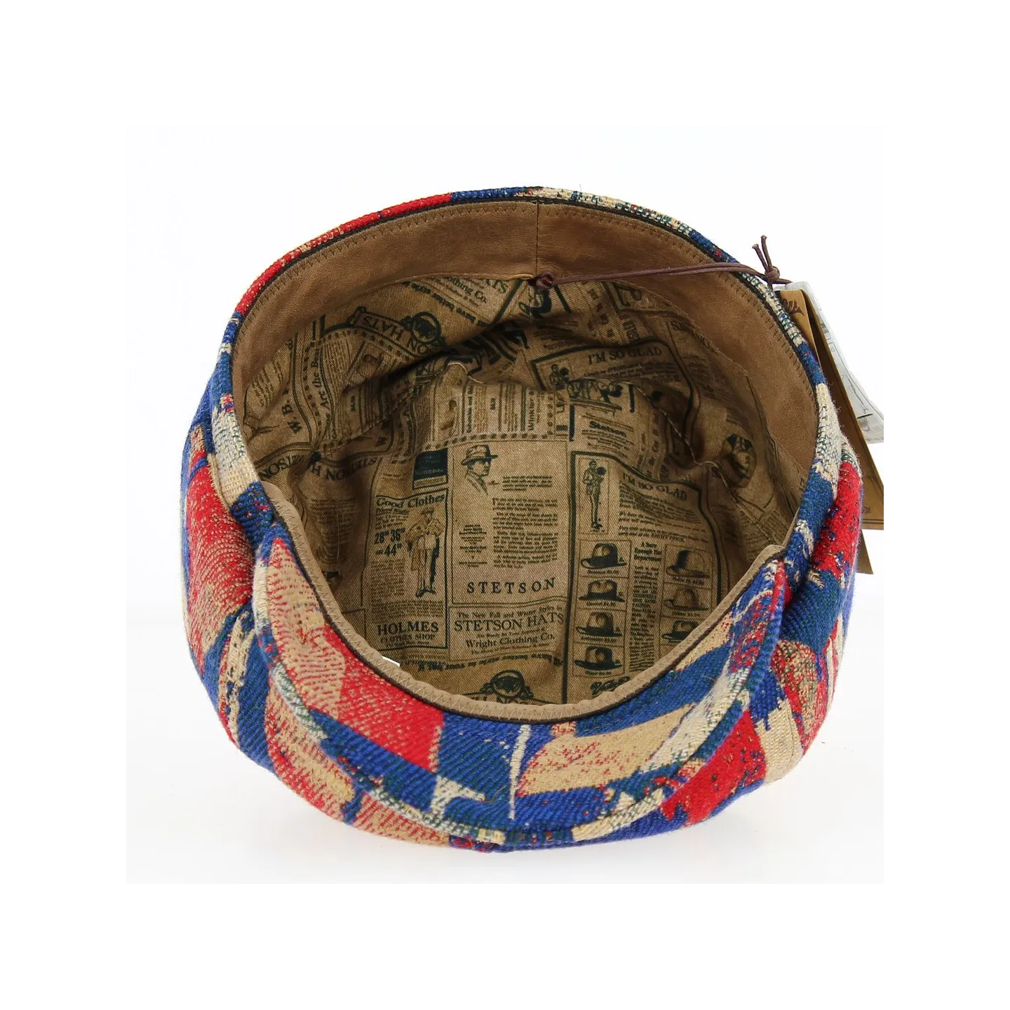 Casquette Hatteras Laine Rouge et Bleu - Stetson