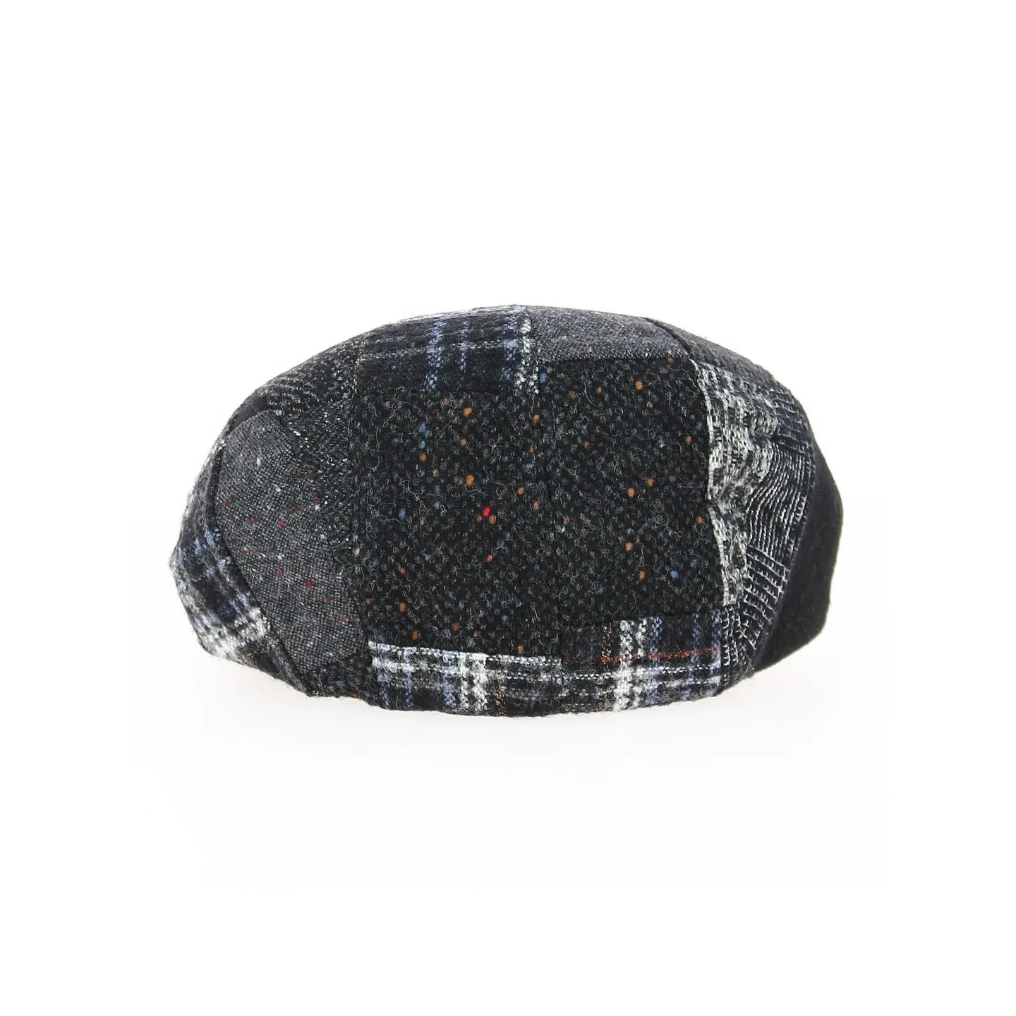 Casquette Plate Daffy Laine Patchwork Noir - Traclet