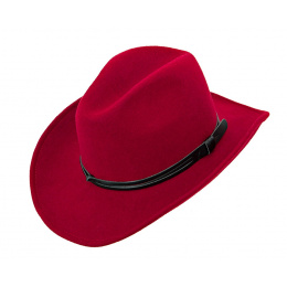 Cowboy Hat Felt Wool Red - Traclet