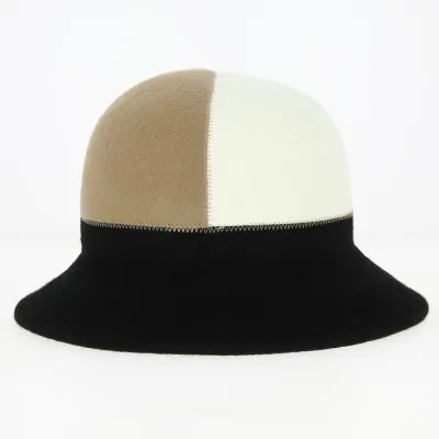 Cloche hat Felt Wool Black - Traclet