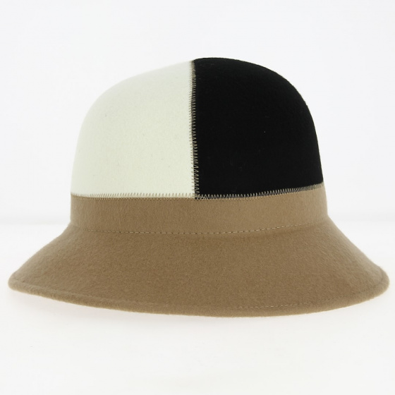 Camel wool felt cloche hat - Traclet