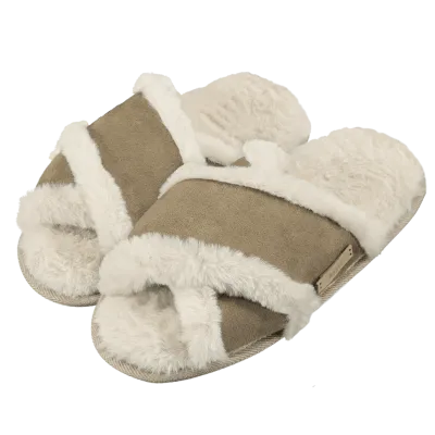 Slippers Yuno Fake fur Light brown - Barts