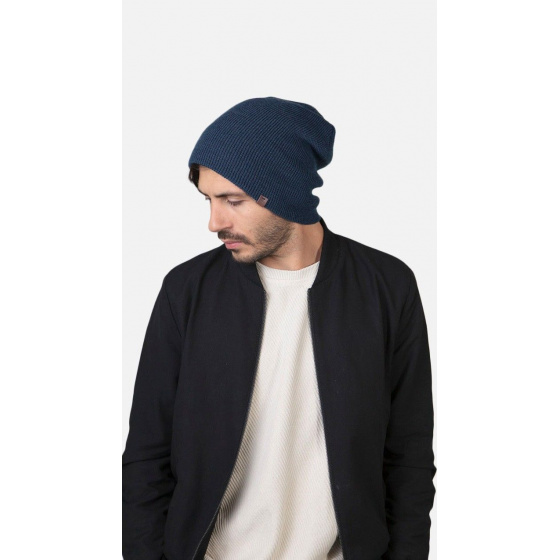 Long Coler Blue Navy Beanie - Barts