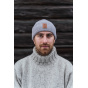 Beacon Reverse Beanie Merino Wool Light Grey - Super Yellow