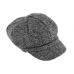 Cap Gavroche Chevrons Black - Traclet