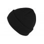Black Merino Wool Jumper Cuff Beanie - Traclet