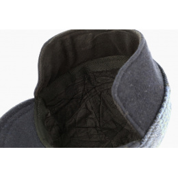 Casquette Baseball Aoste Patchwork Laine Anthracite - Traclet